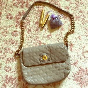 MarcJacobs Nude Leather bag w gold hardware